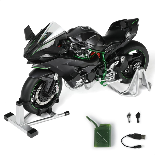 "Kawasaki Ninja H2R with smoke effect"