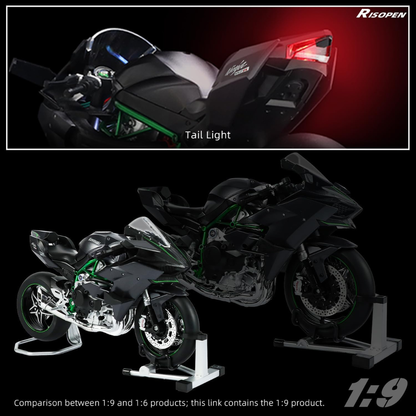 "Kawasaki Ninja H2R with smoke effect"