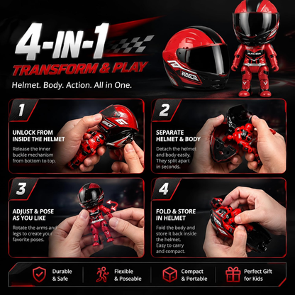 Mini Helmet That Transforms Into a Rider